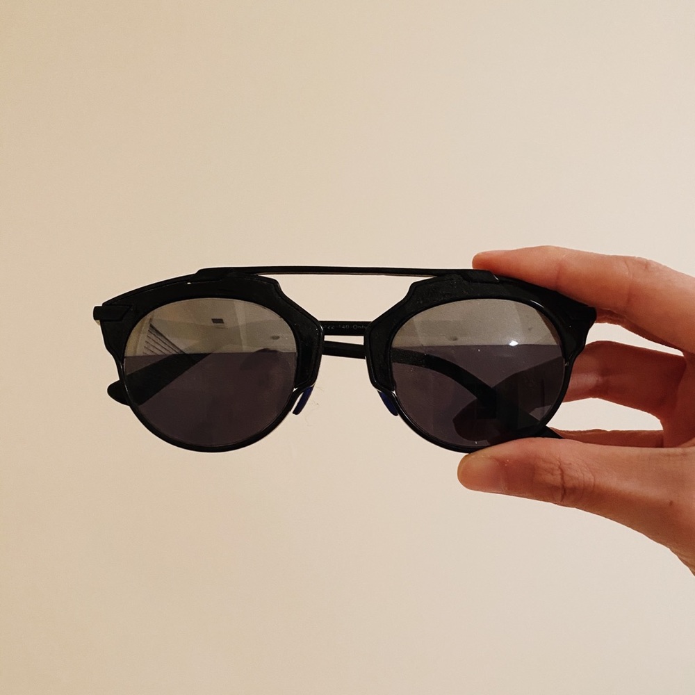 Black Half Mirrored Sunglasses